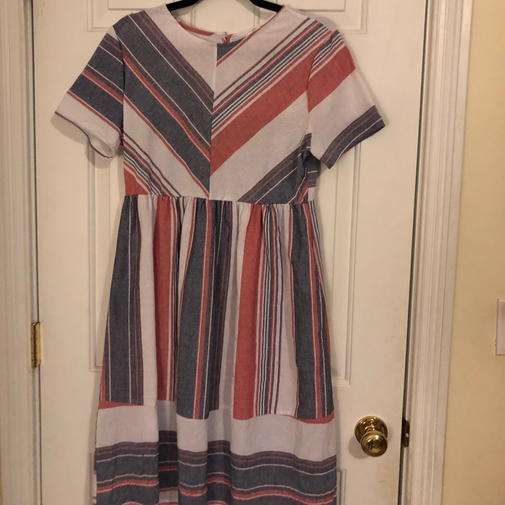 Dress  Red white and blue.